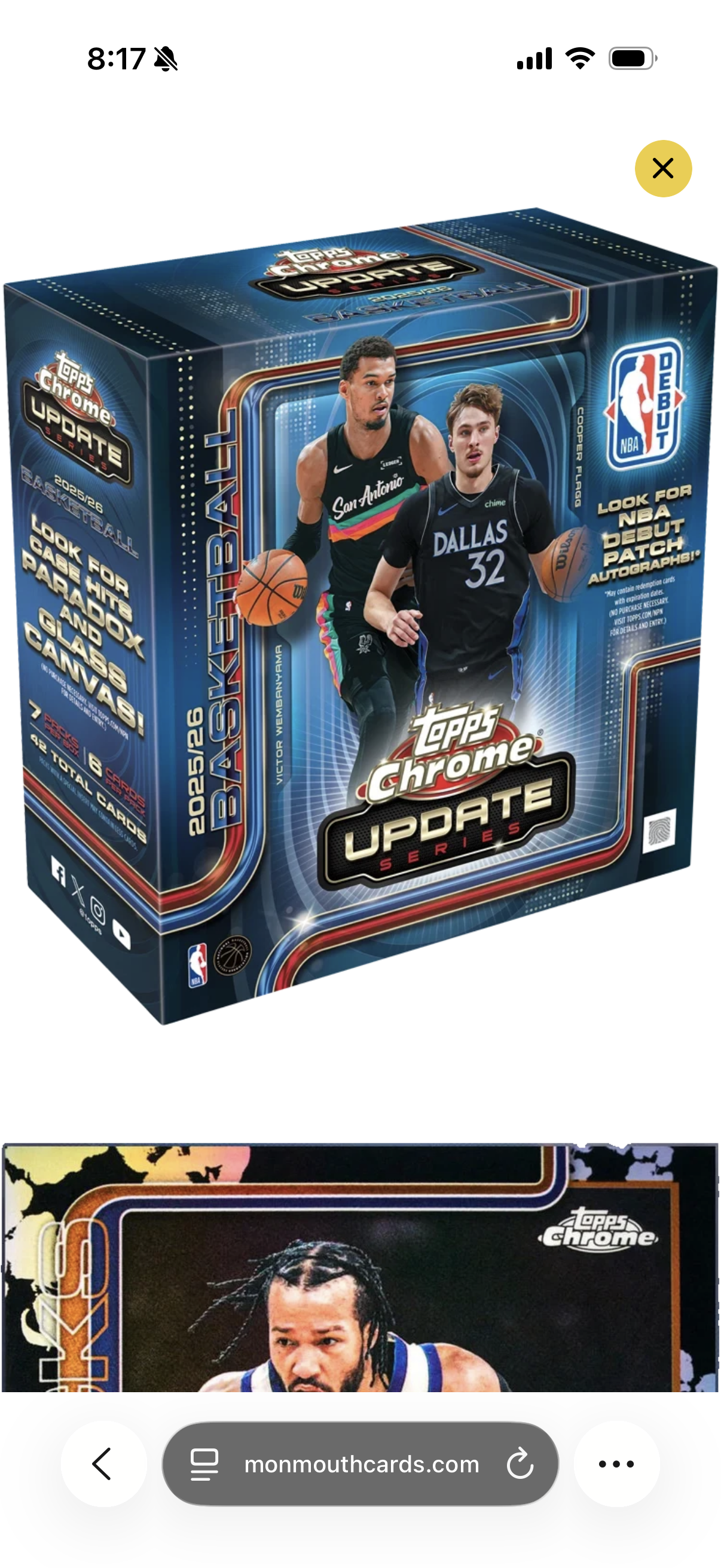 Topps chrome update Mega nba