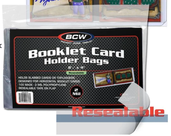 Resealable Bag for Booklet Card Holder