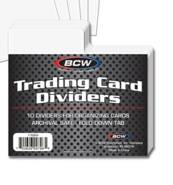 Trading Card Dividers - Horizontal 3 11/16 X 2 11/16