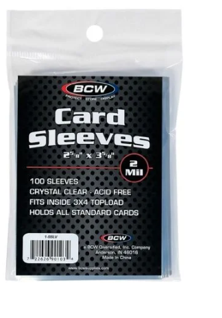 Standard Card Sleeves 2 Mil 2 ⅝" X 3 ⅝"